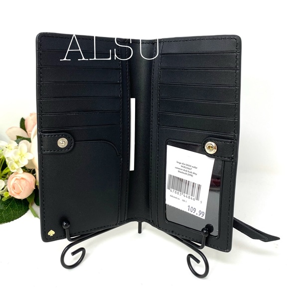 Kate♠️Spade LG Bifolder Wallet Cameron Black Multi - Picture 3 of 7